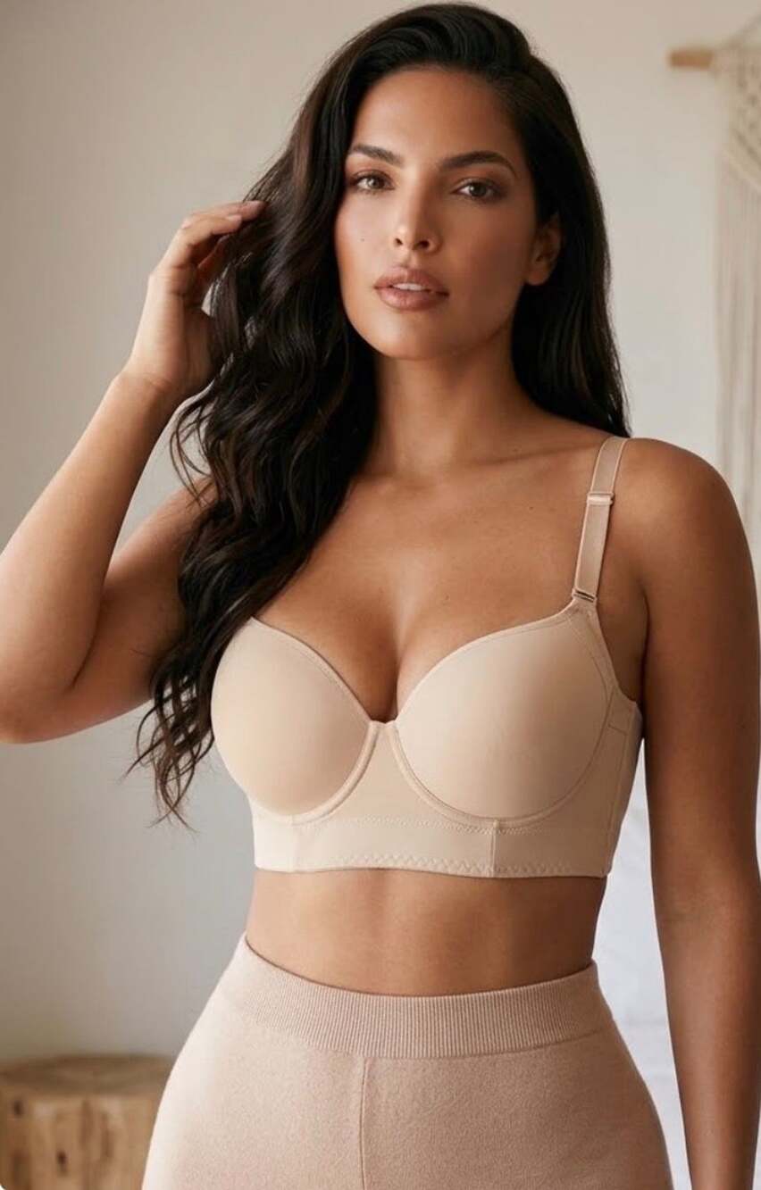 Lemorosy Push Up Underwire Bra | Size 42/95C | Beige